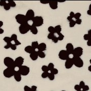 beige and black flowers.