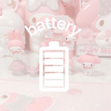 pink soft battery widget