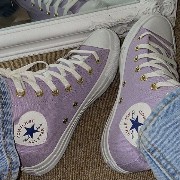 Soft purple pastel shoes