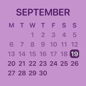 Purple calendar