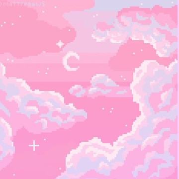 cute pink starry night