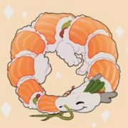 cute sushi dragon
