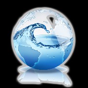 Frutiger aero globe widget