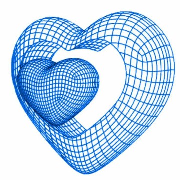 blue heart 3D