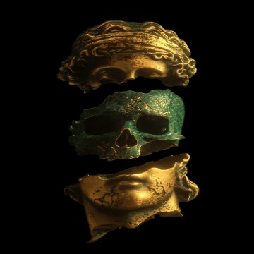 Golden Skull Statue