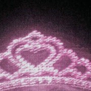 pink crown with hearts widget