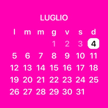Pink calendar