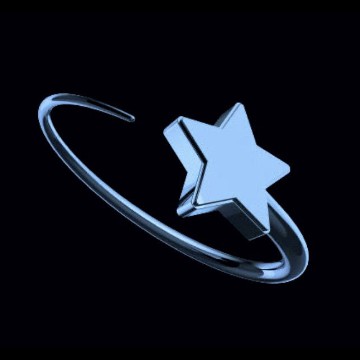 cyber Y2K blue star