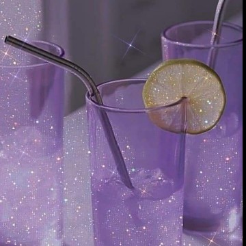 glitter water purple