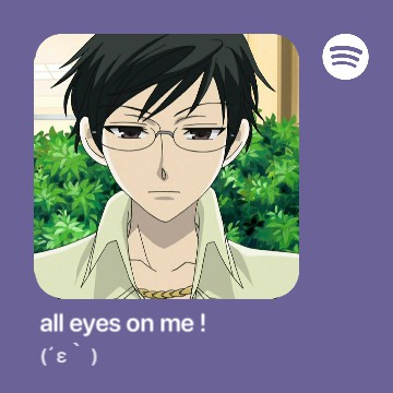 Ouran host club Spotify widget 