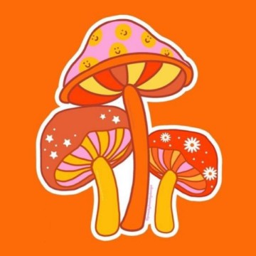 orange mushrooms w/ background 