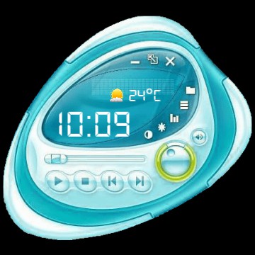 Frutiger Clock Energy Cyan