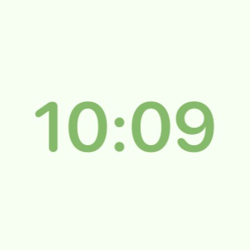 sage green clock