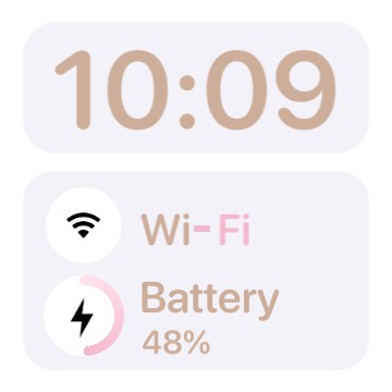 iphone widget pink and coffe  