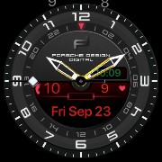 Round Analog and Digital watch 