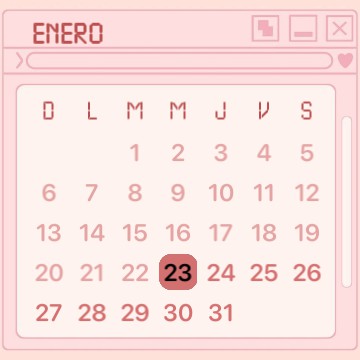 calendario rosa