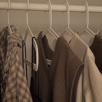 brown clothing rack