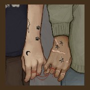 Wolfstar holding hands