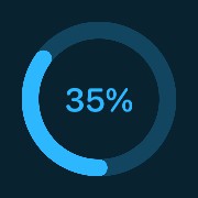 Battery percentage blue