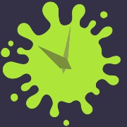Green Splat Clock 