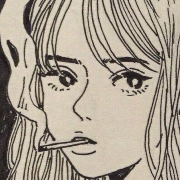 anime girl smoking