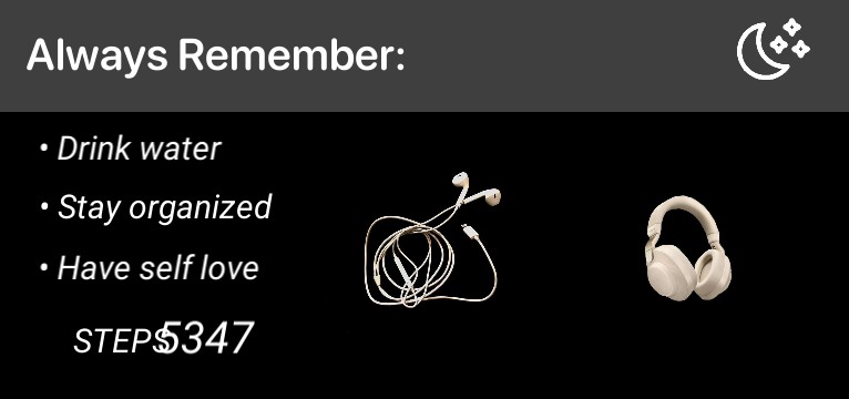 black reminder iOS