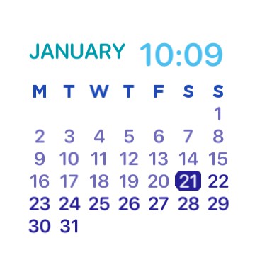 White/Blue Calendar 