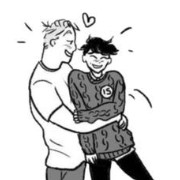 Nick and Charlie hug