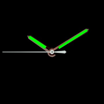 transparent analog clock