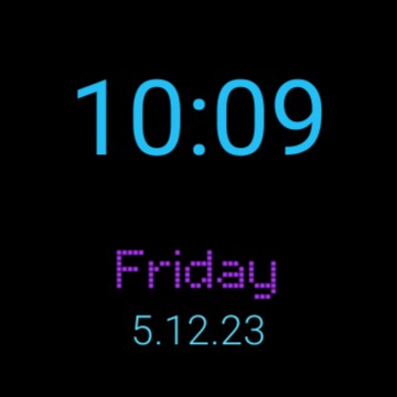 Date & Time in color 