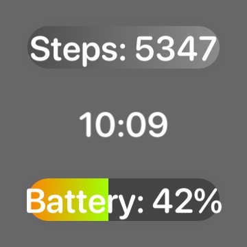 time + steps + battery