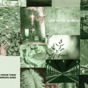 aesthetic green collage