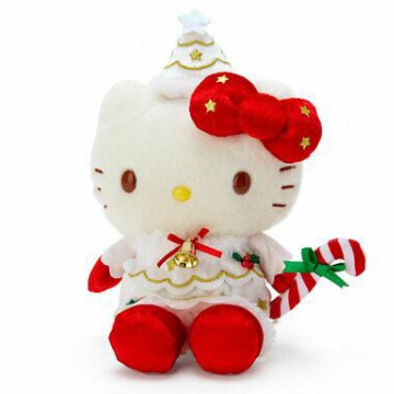 hello kitty christmas plush