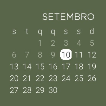 calendar green aesthetic