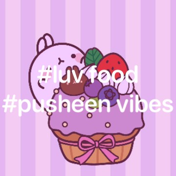 cute Pusheen widget luv food vibes