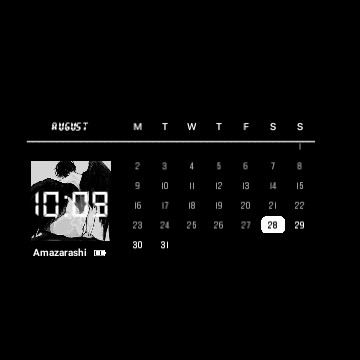 Dark aesthetic calendar 