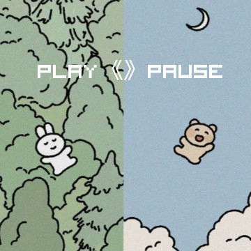 blue green play pausee