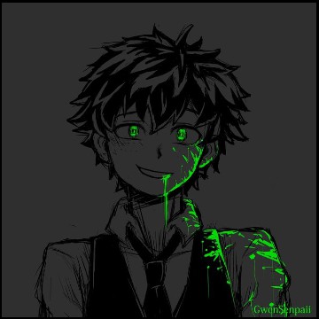 deku green dark aesthetic 