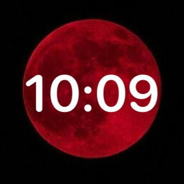 red moon clock
