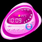 Frutiger Clock Energy Pink