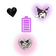 kuromi battery purple 