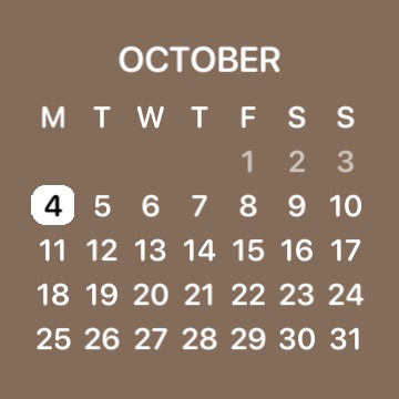 Brown calendar