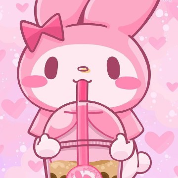 my melody drinking icon