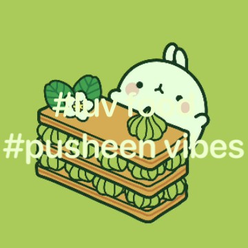 cute Pusheen widget luv food vibes