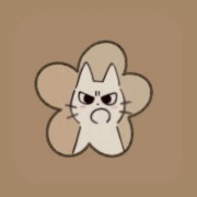 Aesthetic brown flower cat