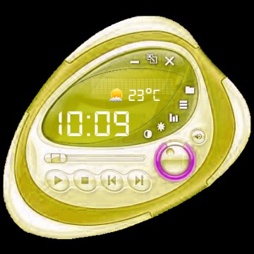 Frutiger Clock Energy Yellow