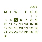 small green calendar