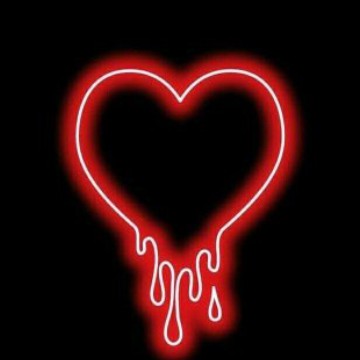 red neon heart