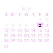 Pink calendar