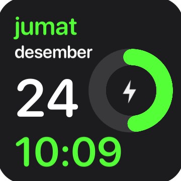 Battery + date + time GREEN Copy